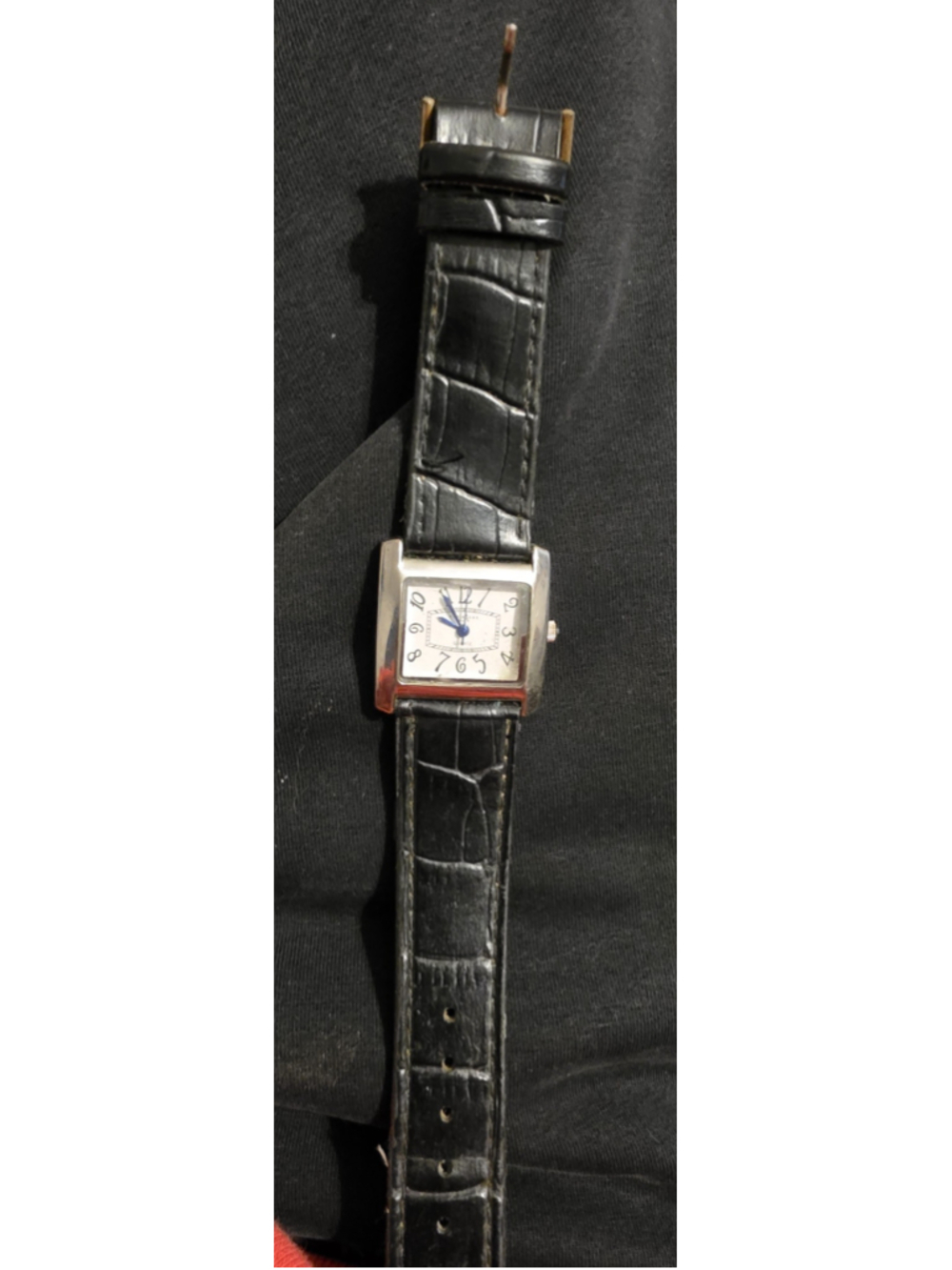 L.A. Express Women's Rectangular Watch Blue Hands Japan Movt New Battery